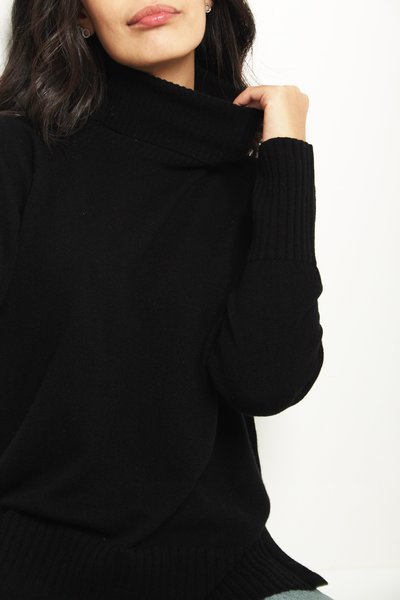 Maglia dolcevita in puro cashmere donna