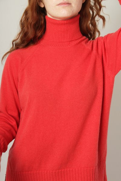 Maglia dolcevita in puro cashmere donna